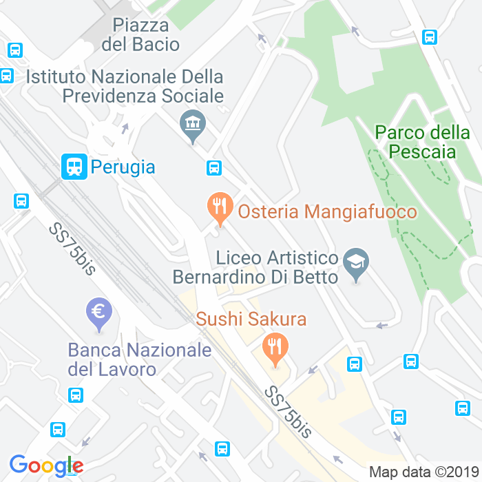 CAP di Via Luigi Luzzatti a Perugia