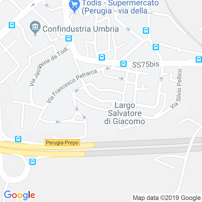 CAP di Via Giovanni Boccaccio a Perugia