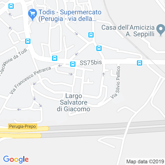 CAP di Via Giovanni Gioacchino Belli a Perugia