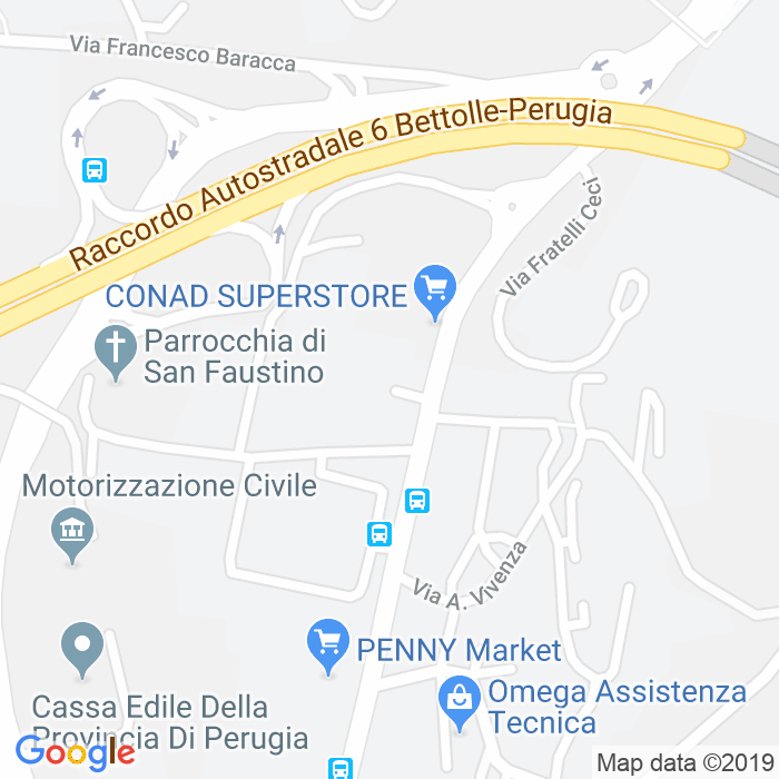 CAP di Via Alessandro Arienti a Perugia