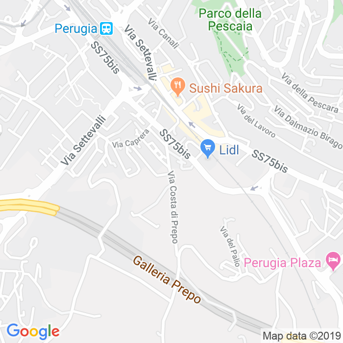 CAP di Via Costa Di Prepo a Perugia
