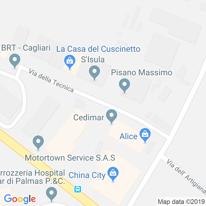 CAP di Via Della Tecnica a Cagliari