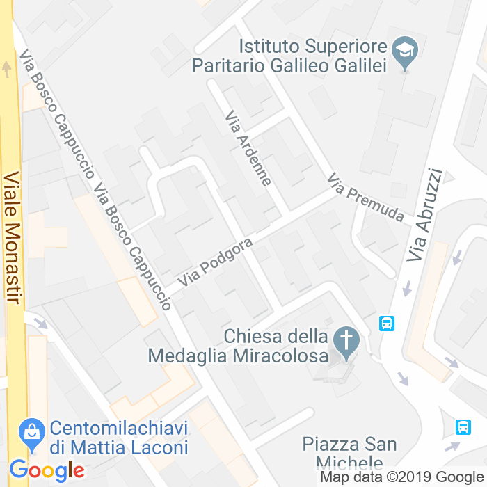 CAP di Via Podgora a Cagliari
