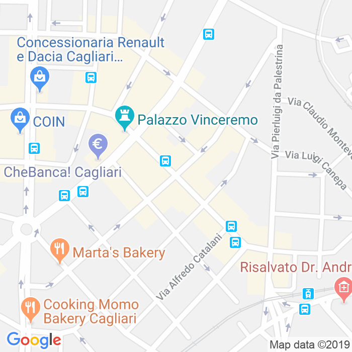 CAP di Via Gioacchino Rossini a Cagliari