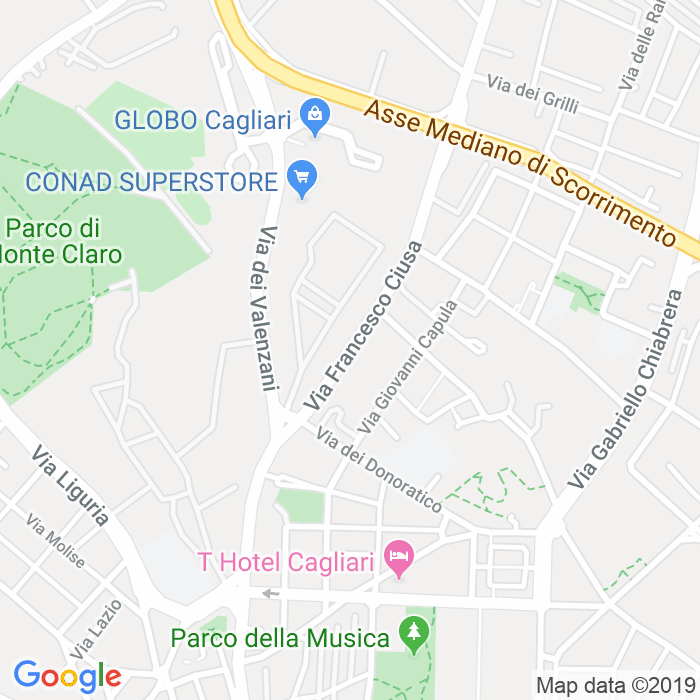 CAP di Via Francesco Ciusa a Cagliari