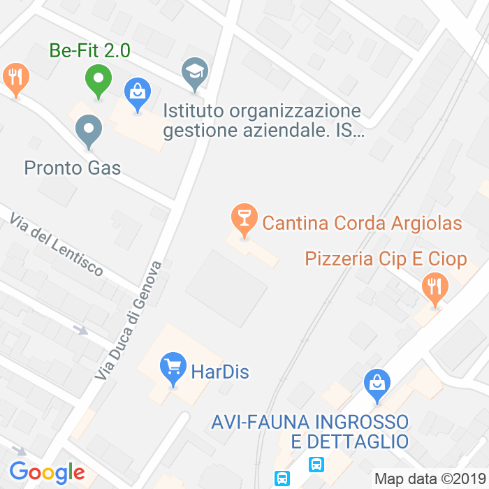 CAP di Traversa Ii Destra Di Via Duca Di Genova a Cagliari