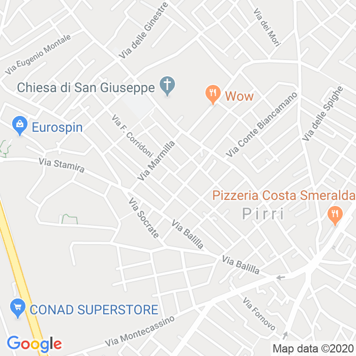 CAP di Via Filippo Corridoni a Cagliari
