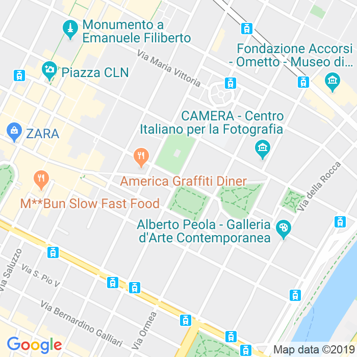 CAP di Via Camillo Benso Di Cavour a Torino