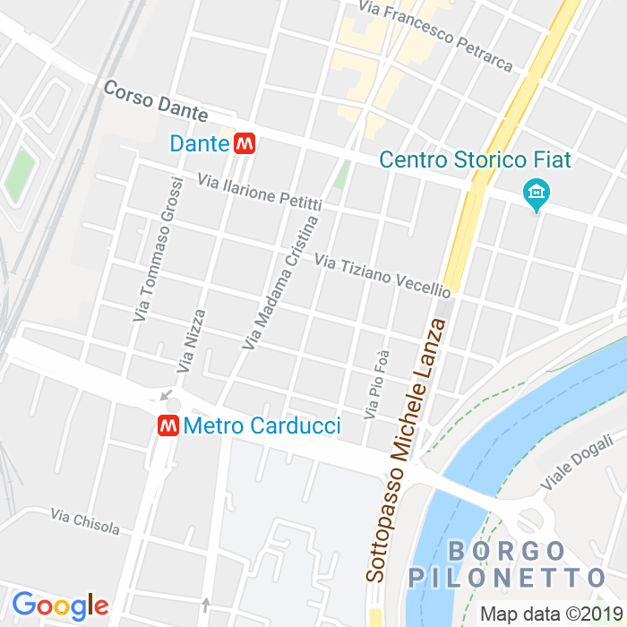 CAP di Via Antonio Canova a Torino