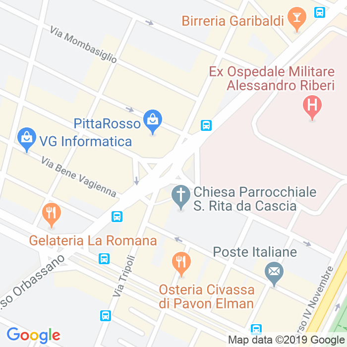 CAP di Piazza Santa Rita Da Cascia a Torino
