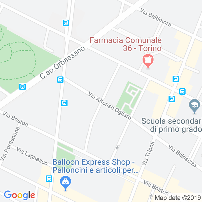CAP di Via Alfonso Ogliaro a Torino