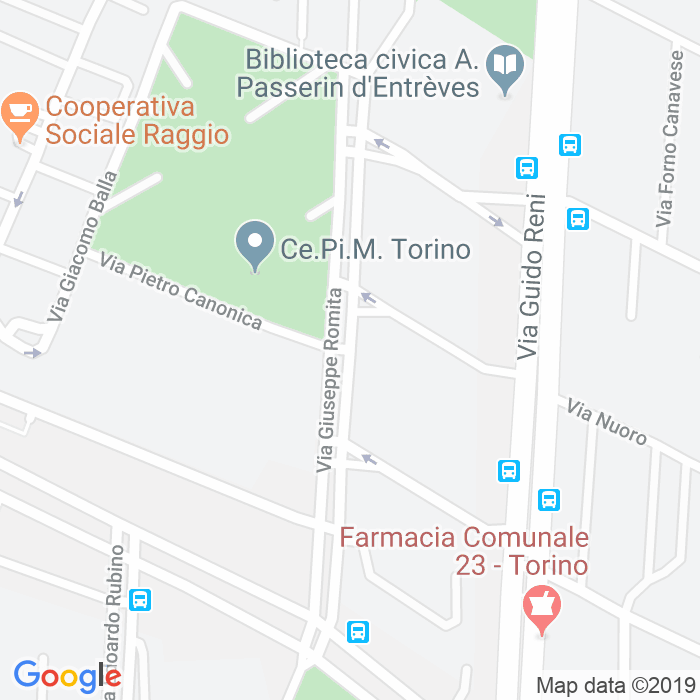 CAP di Via Giuseppe Romita a Torino