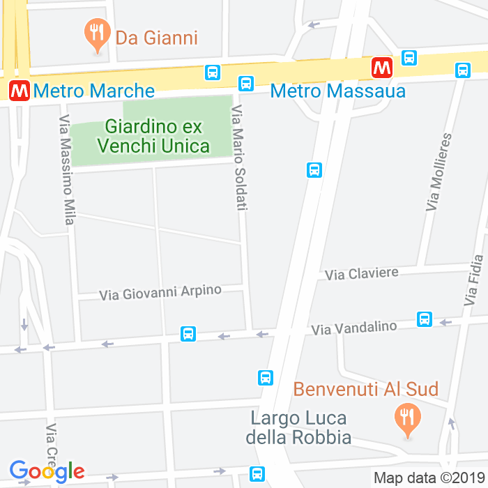 CAP di Via Mario Soldati a Torino