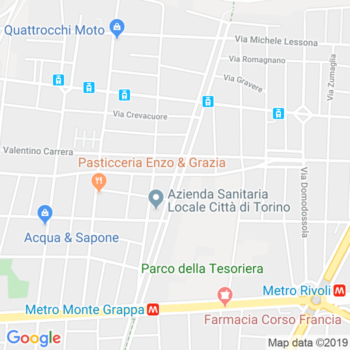 CAP di Via Vittorio Asinari Di Bernezzo a Torino
