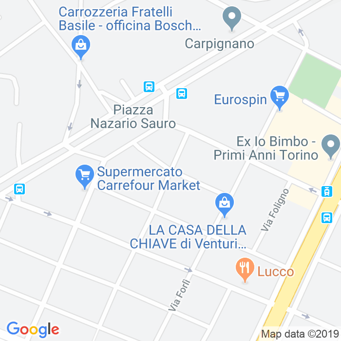 CAP di Via Alfredo Oriani a Torino