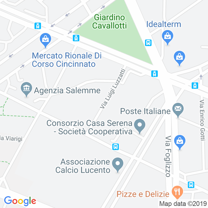 CAP di Via Luigi Luzzatti a Torino
