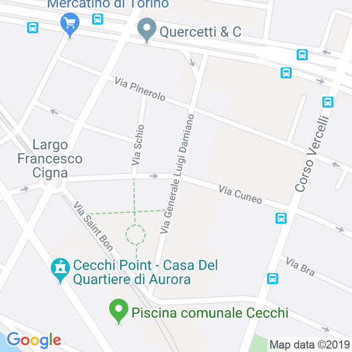 CAP di Via Luigi Damiano a Torino