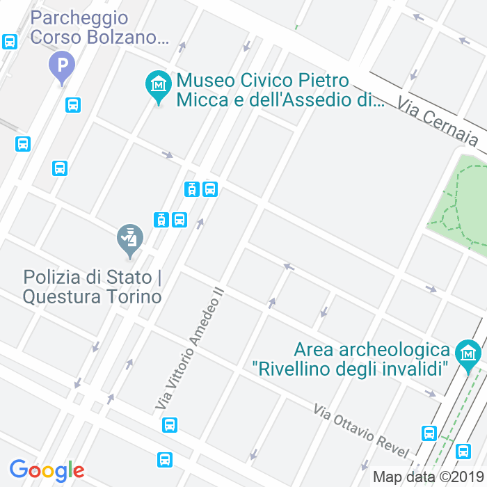 CAP di Via Vittorio Amedeo Cignaroli a Torino
