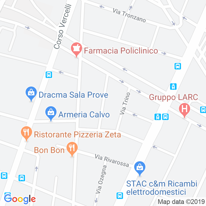 CAP di Via Enrico Cavaglia a Torino