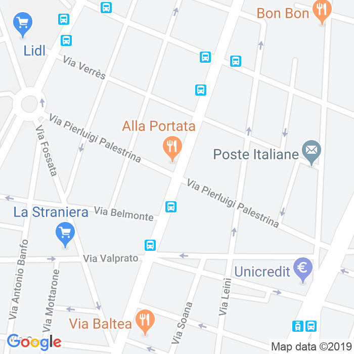 CAP di Via Pier Luigi Palestrina a Torino