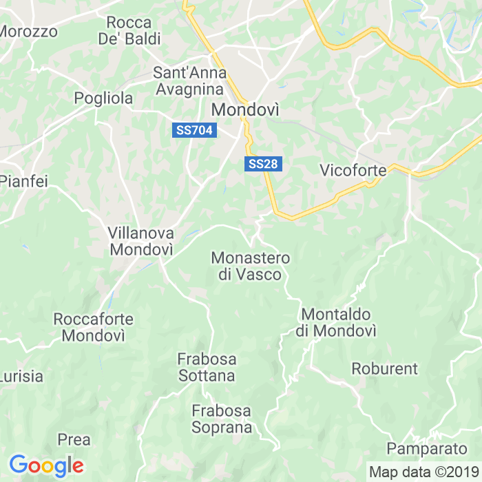 CAP di Monastero Di Vasco in Cuneo