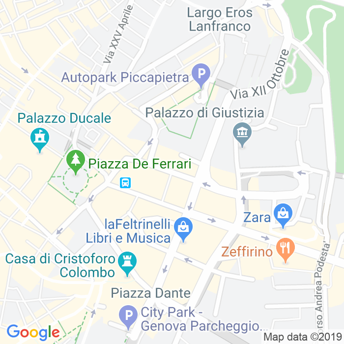 CAP di Via Ettore Vernazza a Genova