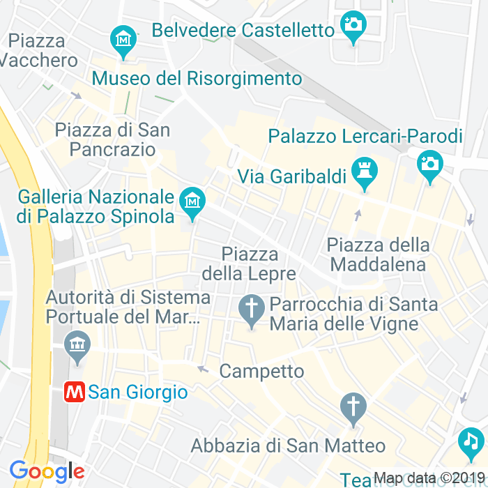 CAP di Piazza Della Cernaia a Genova