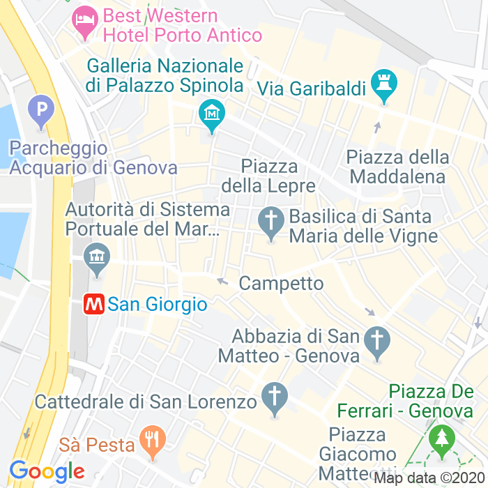 CAP di Piazza Delle Vigne a Genova