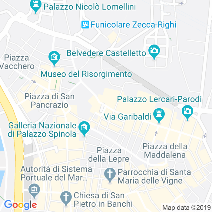 CAP di Piazza Della Meridiana a Genova