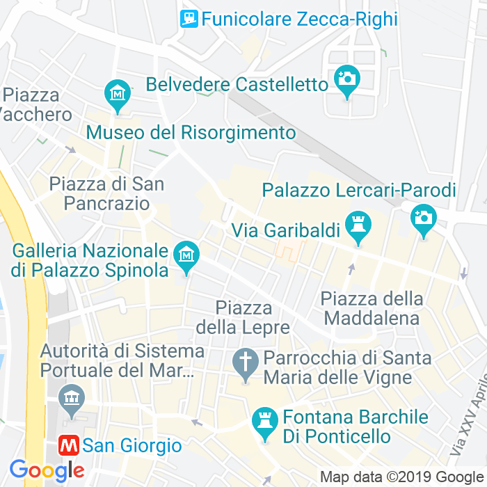 CAP di Via Ai Quattro Canti Di San Francesco a Genova