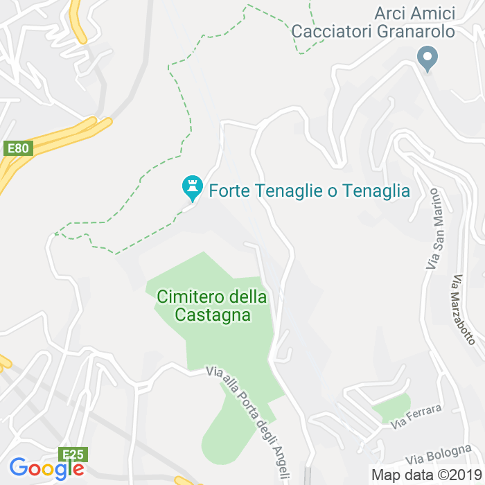CAP di Via Al Forte Tenaglia a Genova