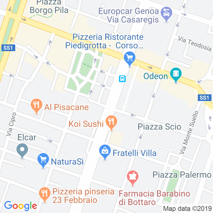 CAP di Piazza Gerolamo Savonarola a Genova