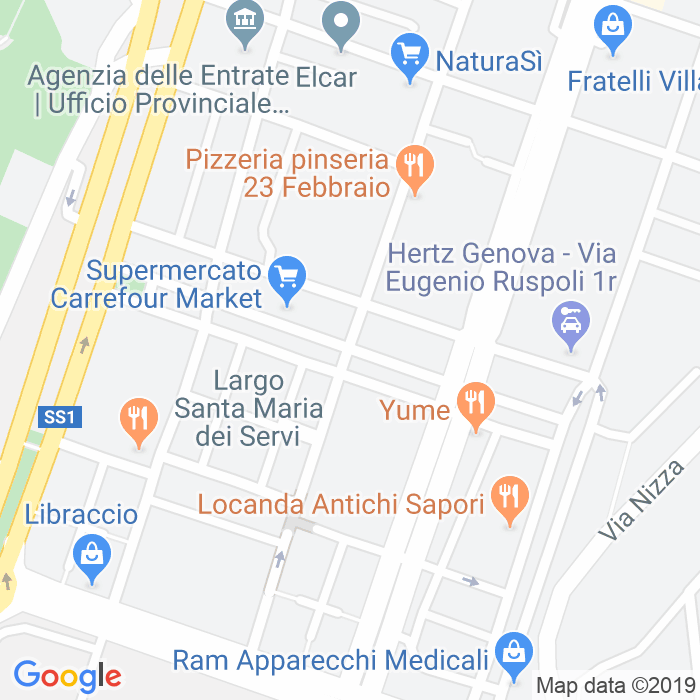 CAP di Via Antonio Cecchi a Genova