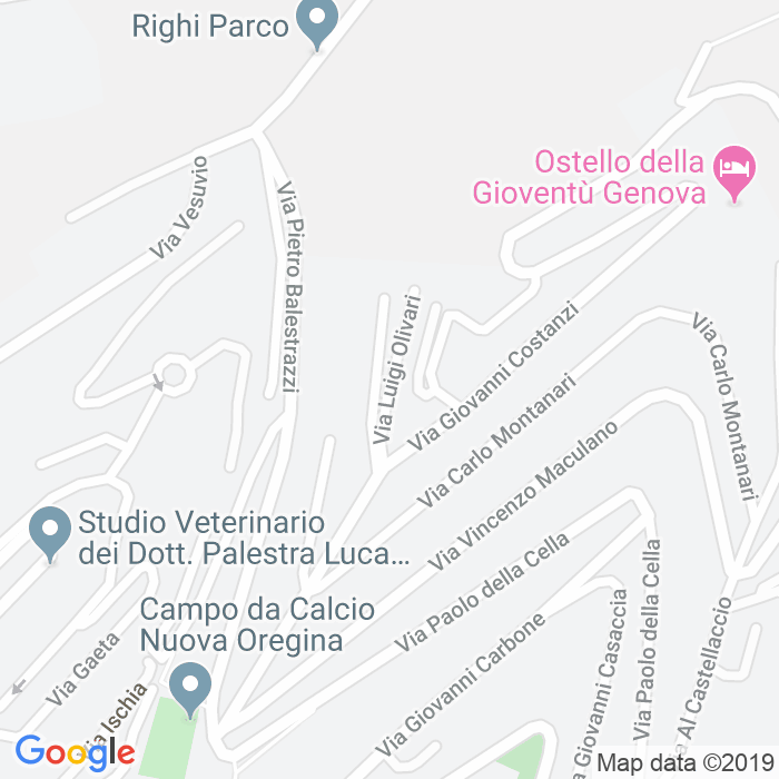 CAP di Via Luigi Olivari a Genova