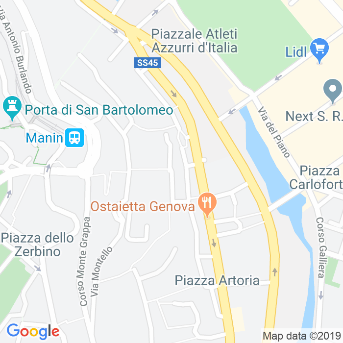 CAP di Passo Spartaco Ferradini a Genova