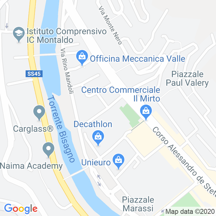 CAP di Via Francesco Montebruno a Genova