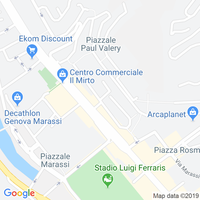 CAP di Via Giuseppe Piantelli a Genova