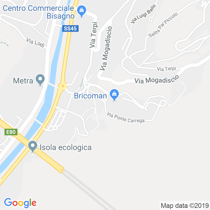 CAP di Via Ponte Carrega a Genova