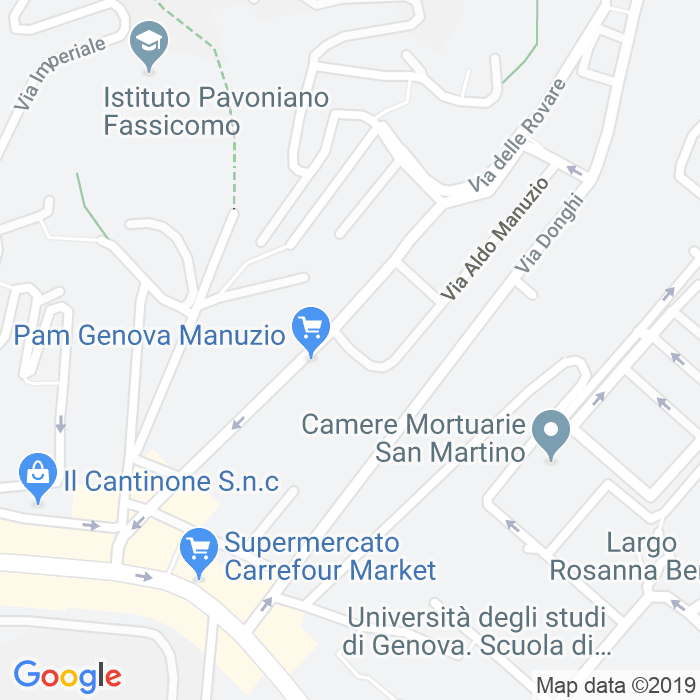 CAP di Via Aldo Manuzio a Genova