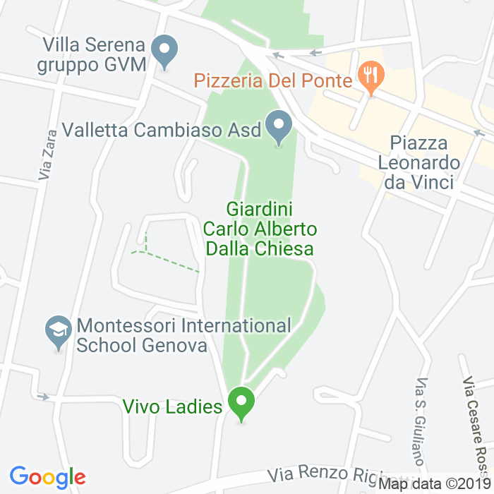 CAP di Giardini Carlo Alberto Dalla Chiesa a Genova