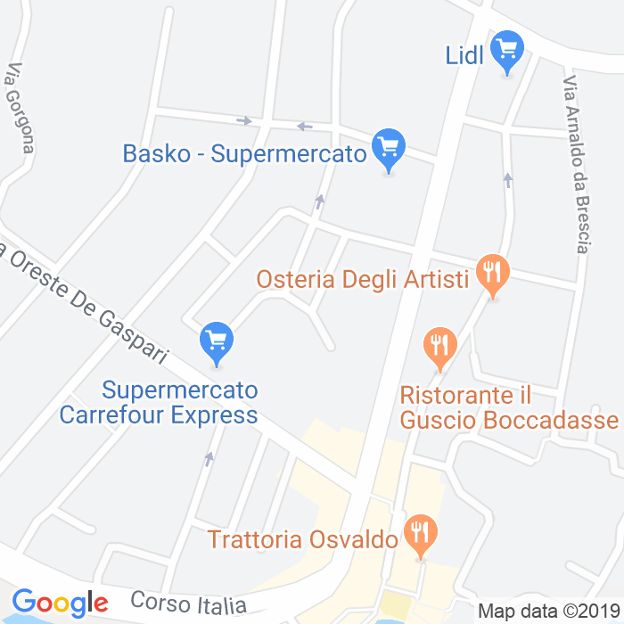 CAP di Via Giovanni Sforza a Genova