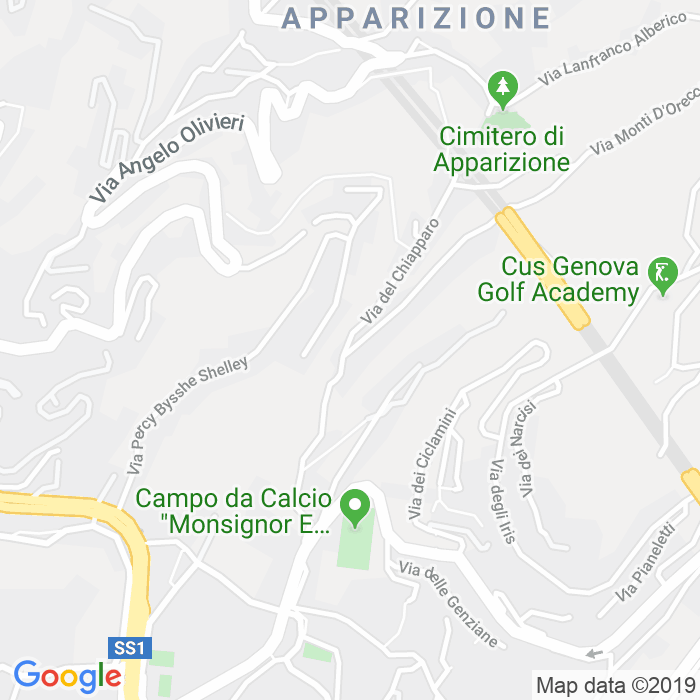 CAP di Via Del Chiapparo a Genova