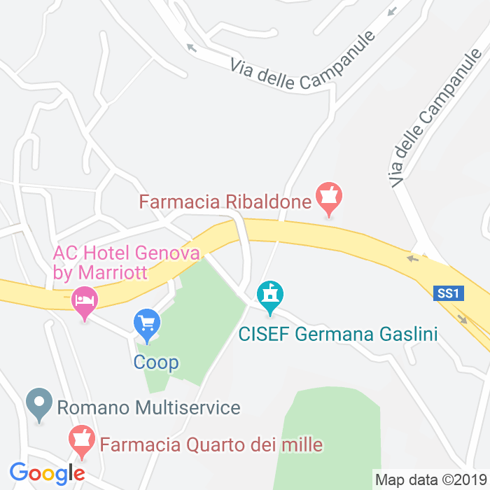 CAP di Via Francesco Saverio Borghero a Genova