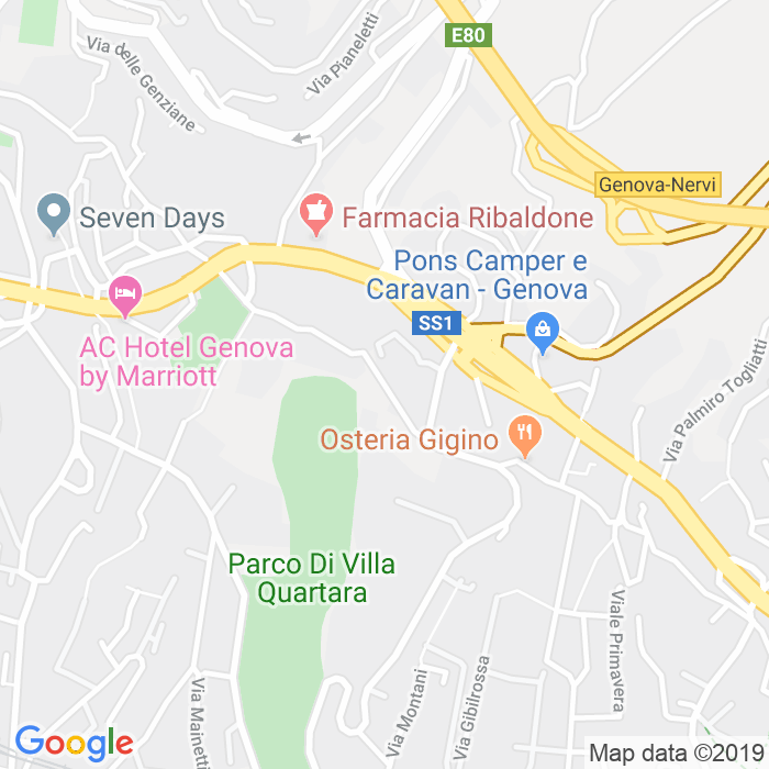 CAP di Via Romana Della Castagna a Genova