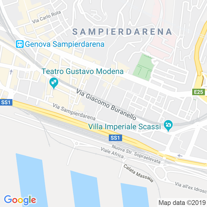 CAP di Via Giacomo Buranello a Genova