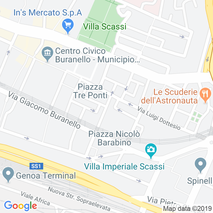 CAP di Via Palazzo Della Fortezza a Genova