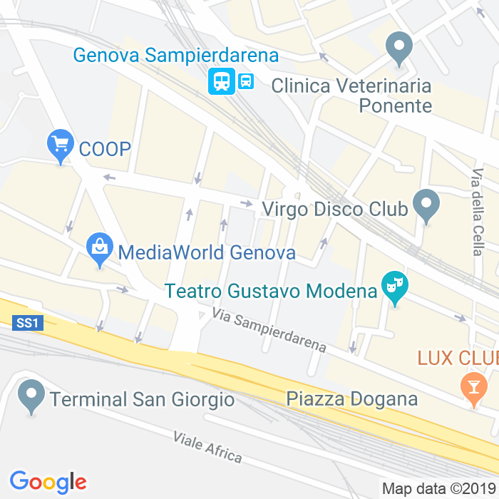 CAP di Via Terenzio Mamiani a Genova