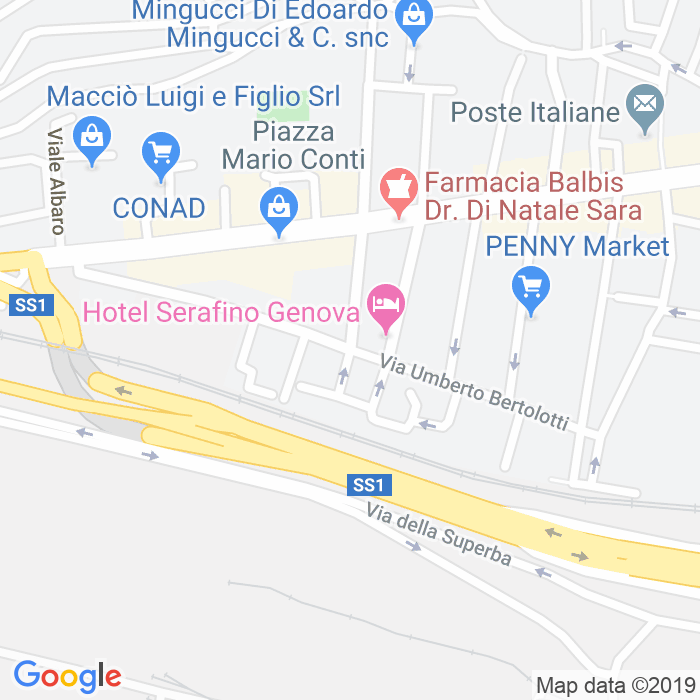 CAP di Via Umberto Bertolotti a Genova