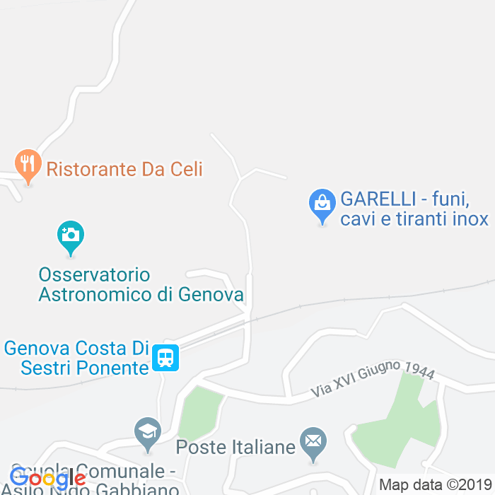 CAP di Via Alle Vecchie Fornaci a Genova