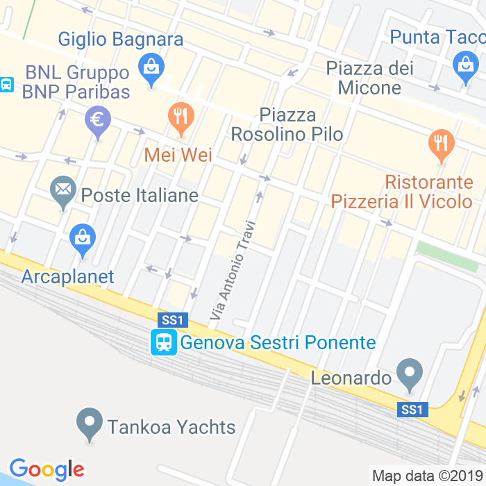 CAP di Via Antonio Travi a Genova
